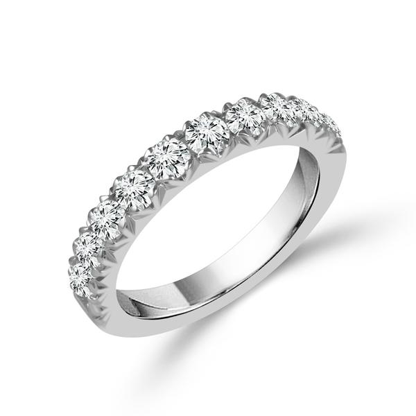 14K White Gold Fishtail Diamond Band by IDD