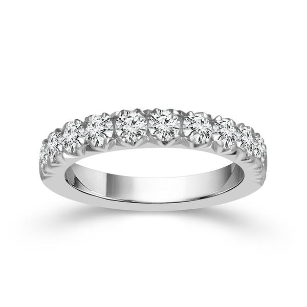 14K White Gold Fishtail Diamond Band by IDD