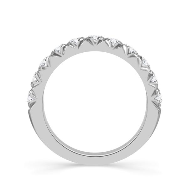 14K White Gold Fishtail Diamond Band by IDD