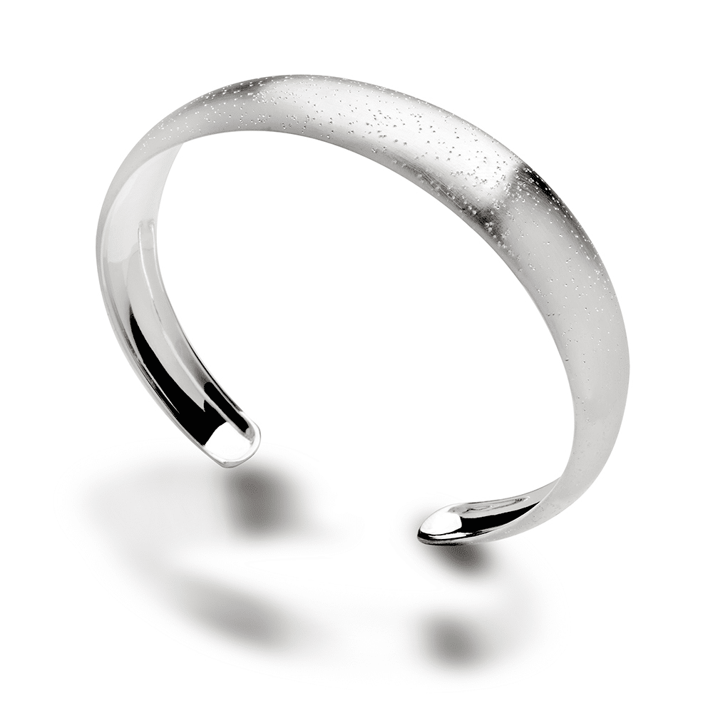 Sterling Silver Diamond Dust Cuff Bracelet by Bastian