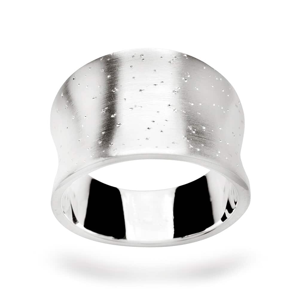 Sterling Silver Diamond Dust Ring by Bastian