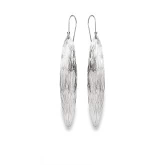 Sterling Silver Textured Dagger Dangle Earrings by Bastian