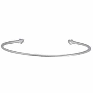 Sterling Silver Bangle Heart Bracelet by Boma