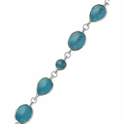 Sterling Silver vibrant blue turquoise bracelet by Boma