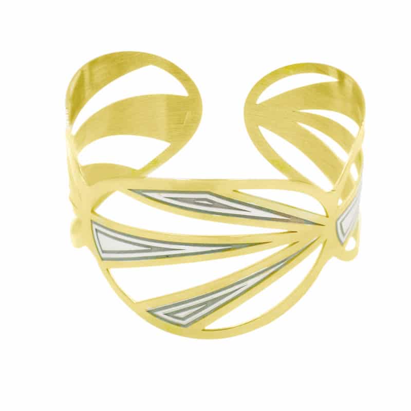 Sterling Silver and Yellow Gold Plated Tropics Bracelet by Frederic Duclos