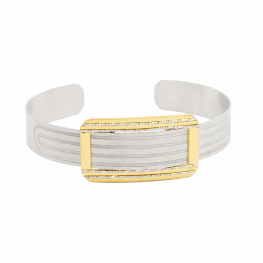 Sterling Silver and Yellow Gold Plated Emily Cuff by Frederic Duclos