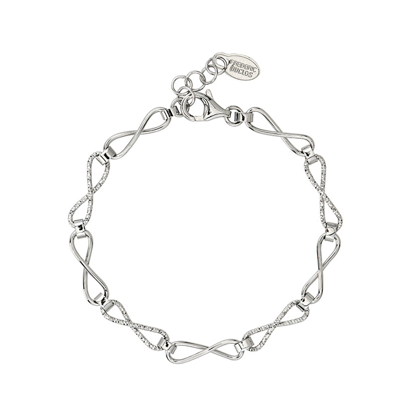 Sterling Silver Infinity Link Bracelet