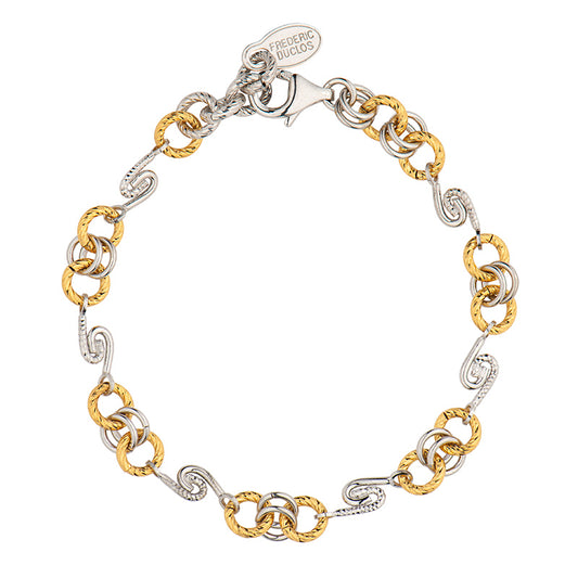 Sterling Silver & Yellow Gold Plated Freya Bracelet