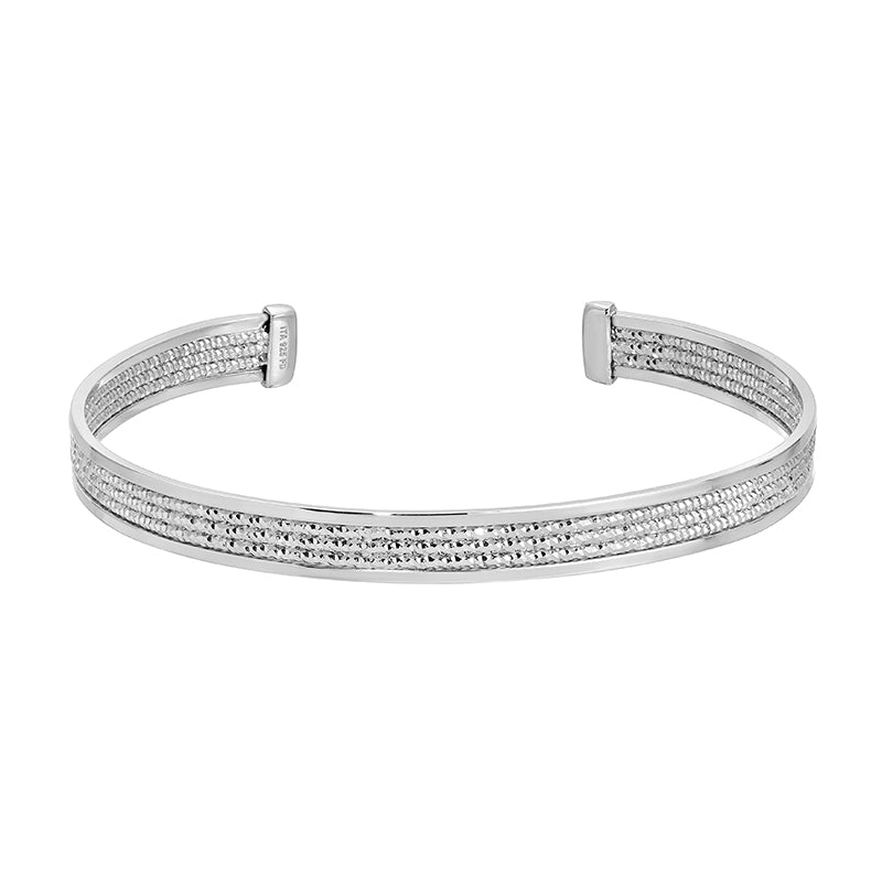 Sterling Silver Thin Decadent Cuff