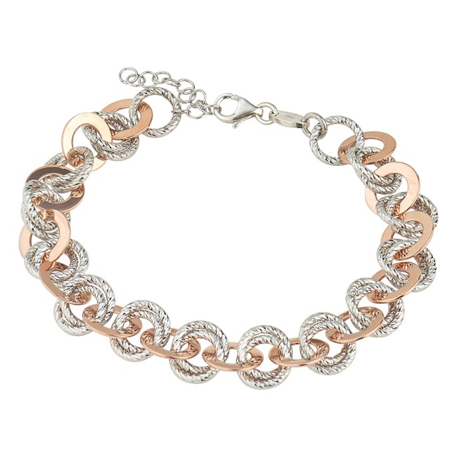 Sterling Silver Rose Gold Plated Cindy Bracelet by Frederic Duclos