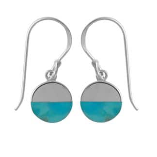 Sterling Silver Turquoise dangle earrings. by Boma