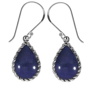 Sterling Silver Lapis dangle earrings by Boma