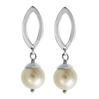 Sterling Silver Freshwater Pearl Earrings by Boma