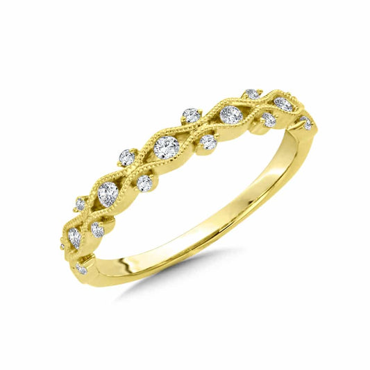 14K Yellow Gold Diamond Stackable Ring by SDC Creations