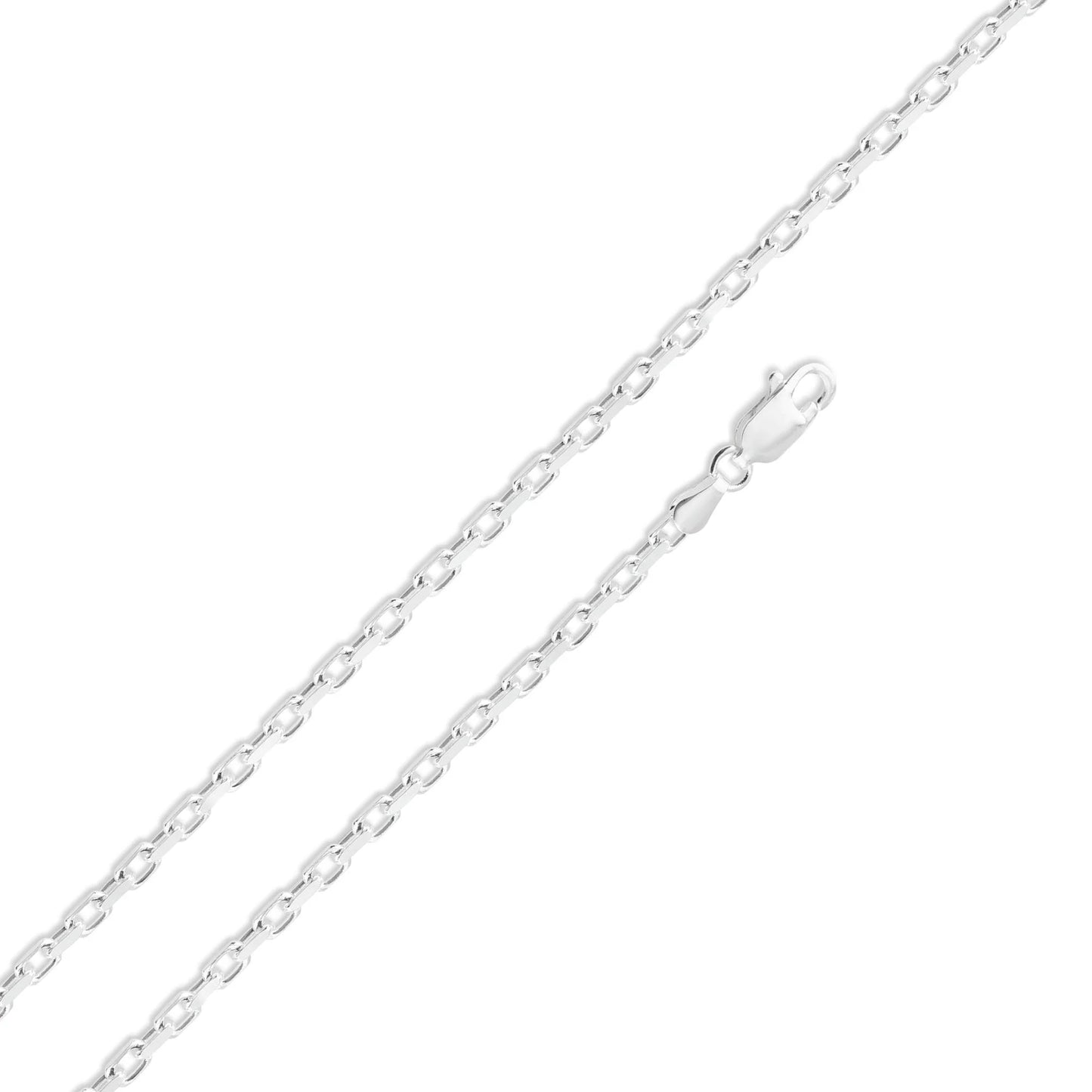 Sterling Silver Forzatina Diamond Cut 2.3mm Link Chain