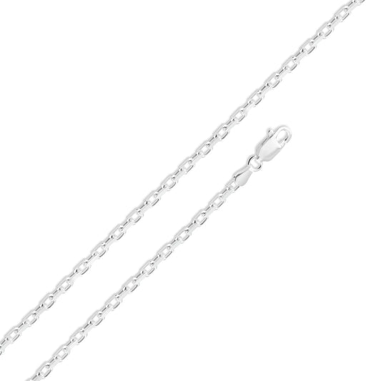 Sterling Silver Forzatina Diamond Cut 2.3mm Link Chain