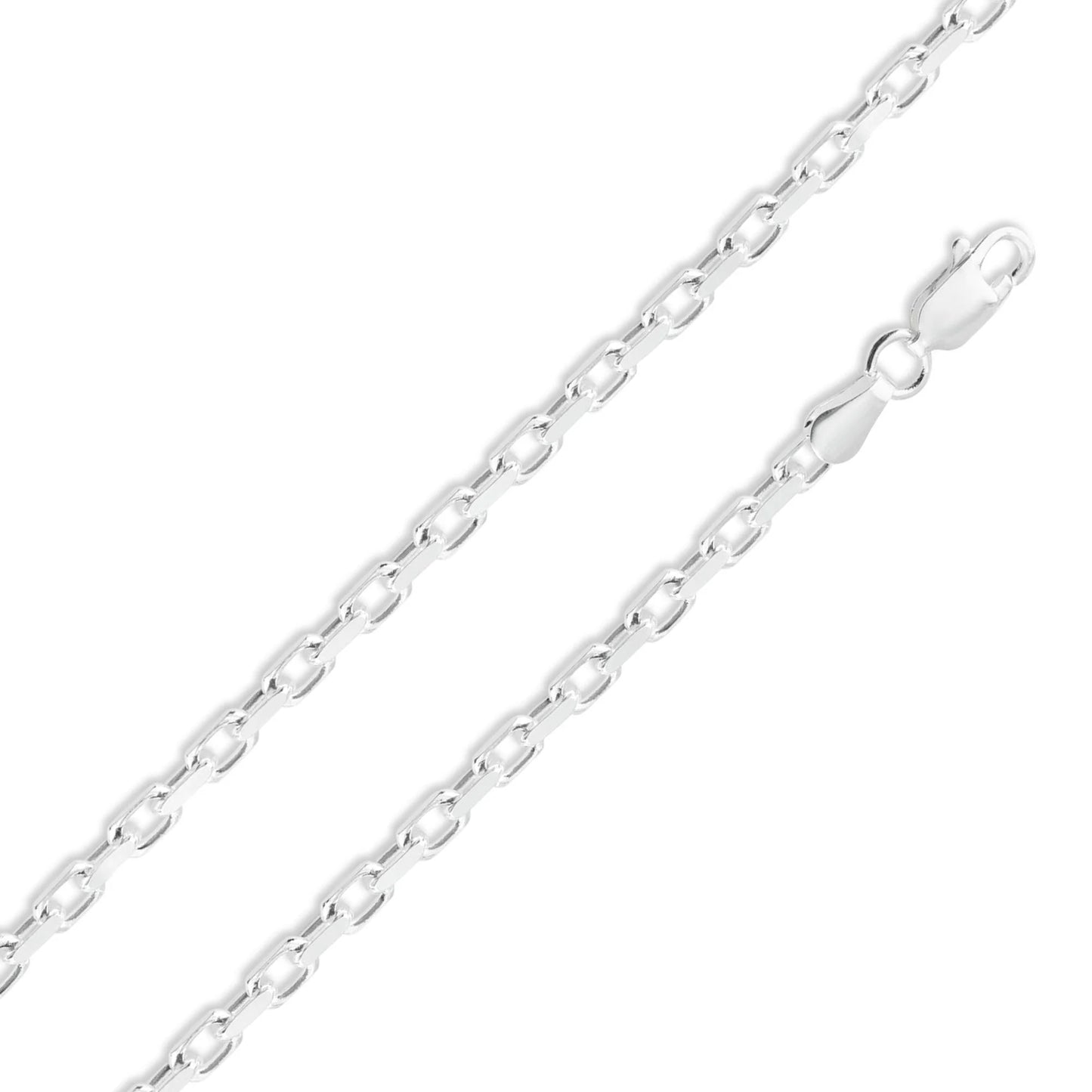 Sterling Silver Forzatina Diamond Cut 4.3 mm Link Chain