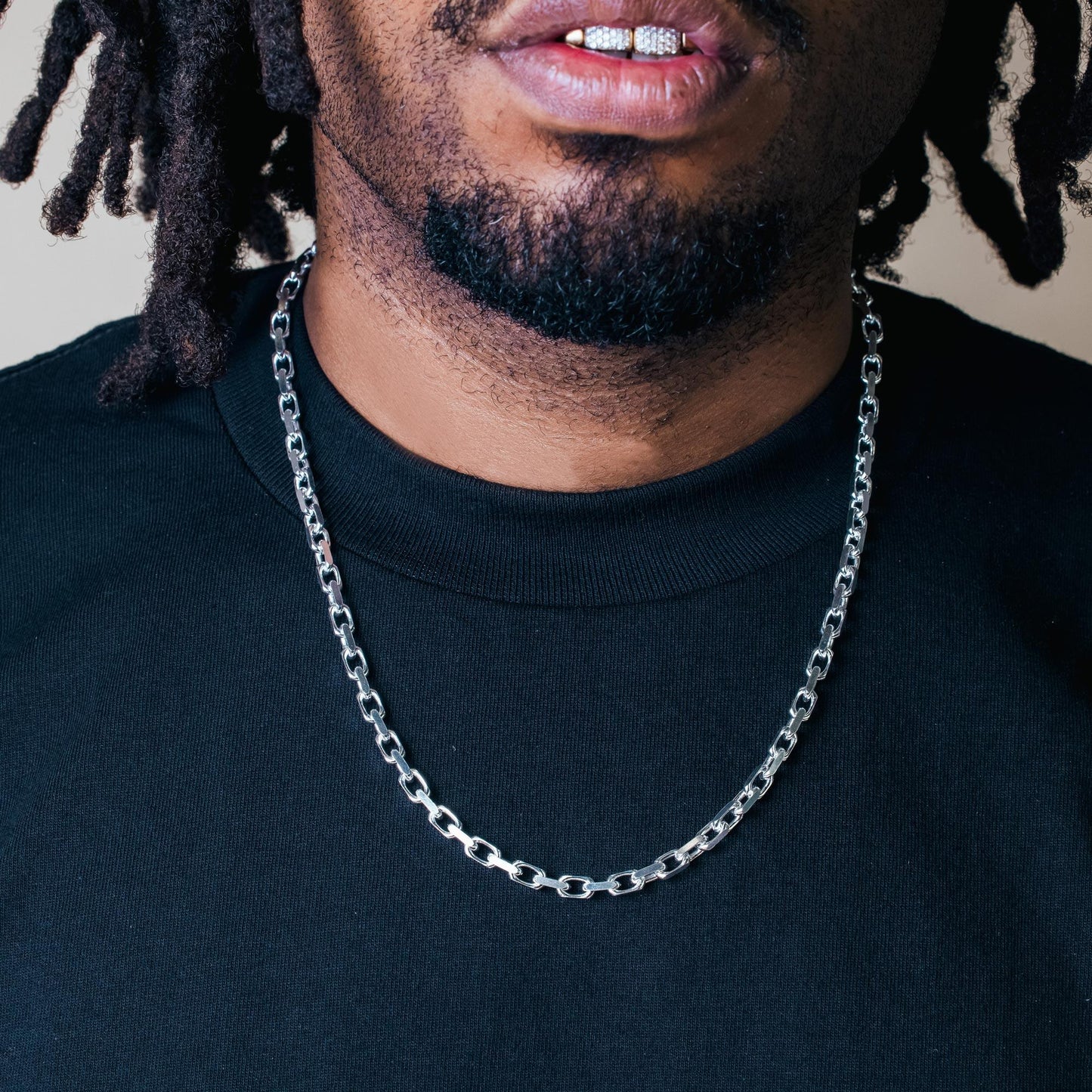 Sterling Silver Forzatina Diamond Cut 4.3 mm Link Chain