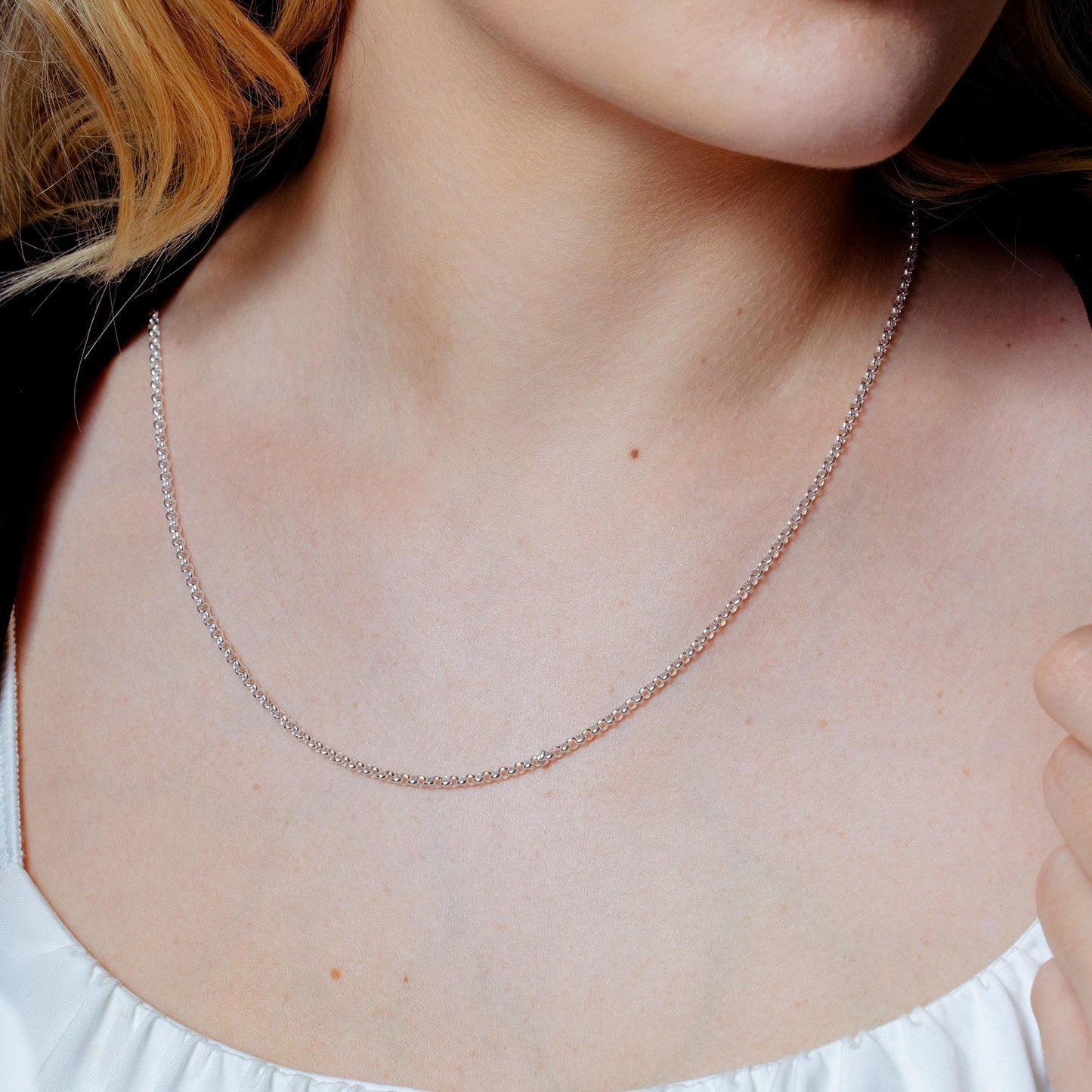 Sterling Silver 1.95mm Round Diamond Cut Rolo Chain