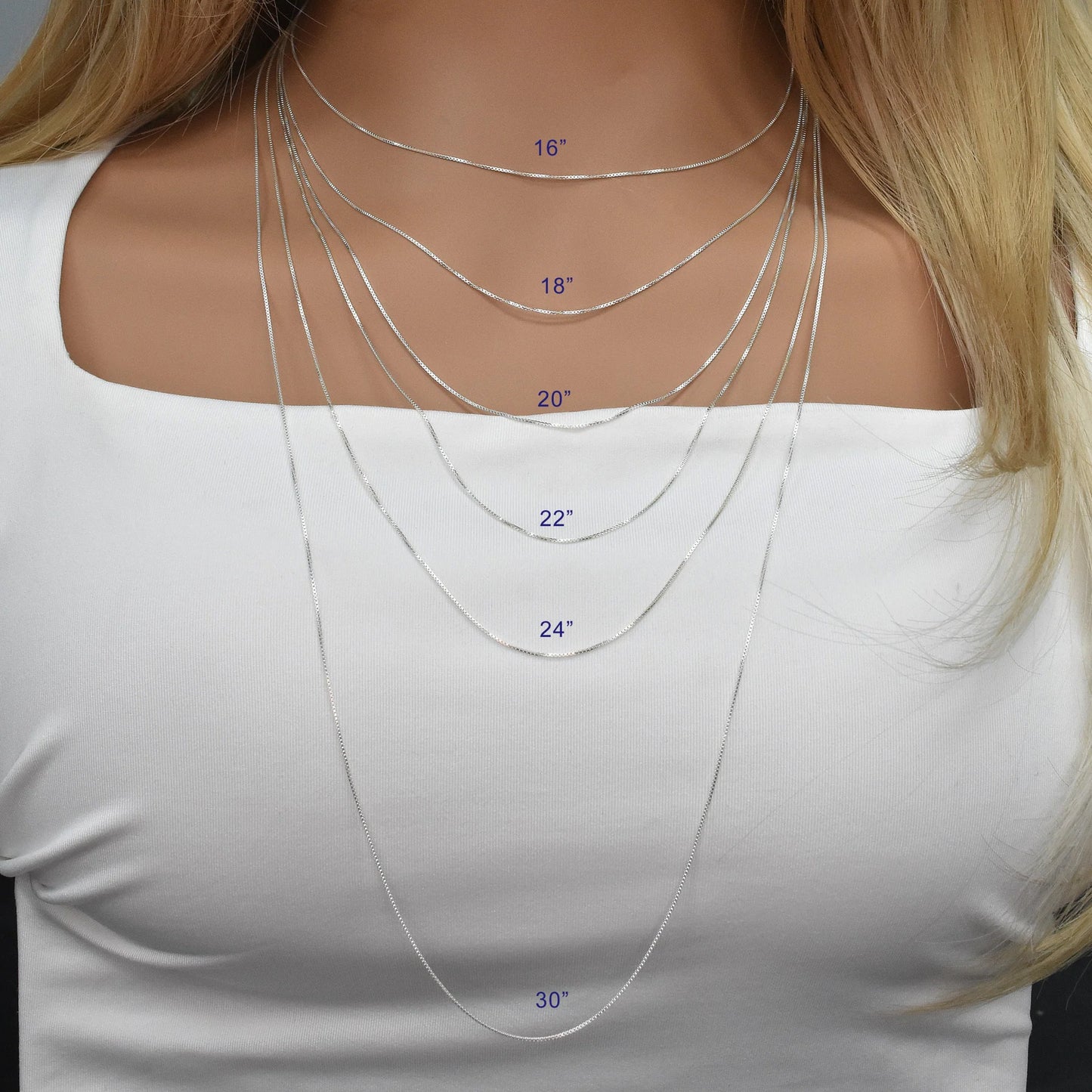 Sterling Silver 0.6mm Box Chain