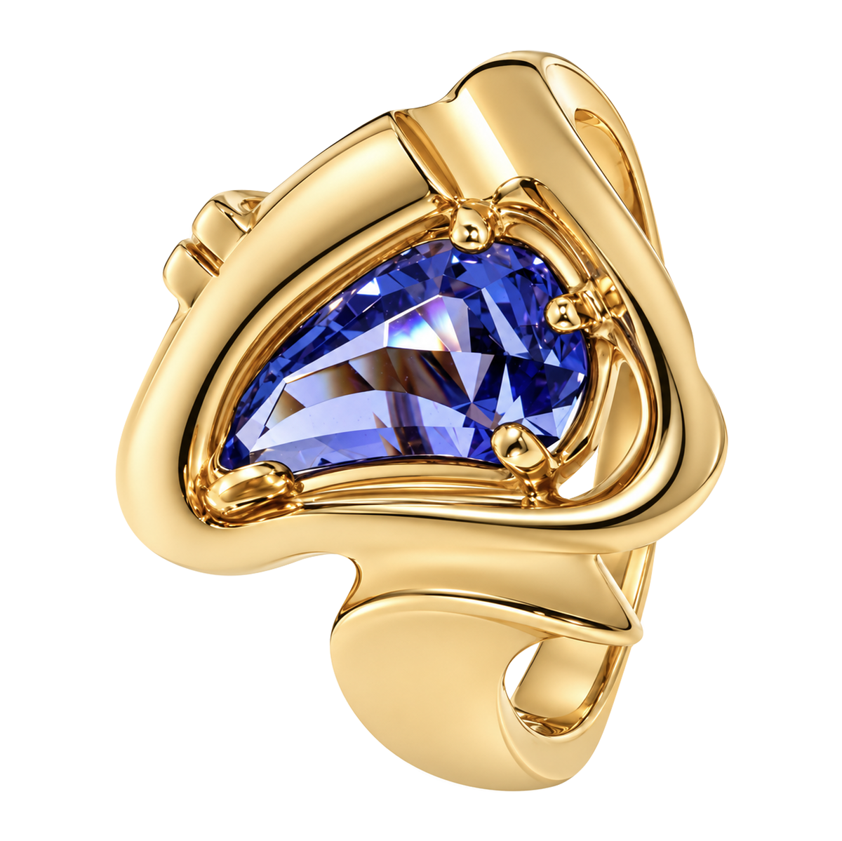 14K Yellow Gold Custom Tanzanite Ring