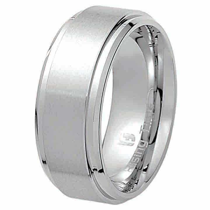 Cobalt Brushed 5mm Band with Polished Edges by Rising Time