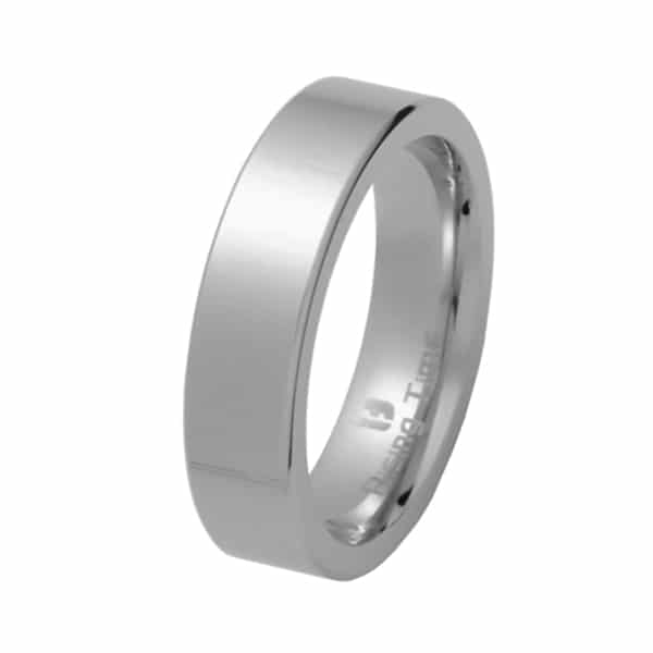 Cobalt Men’s High Polished 5mm Flat Wedding Band by Rising Time