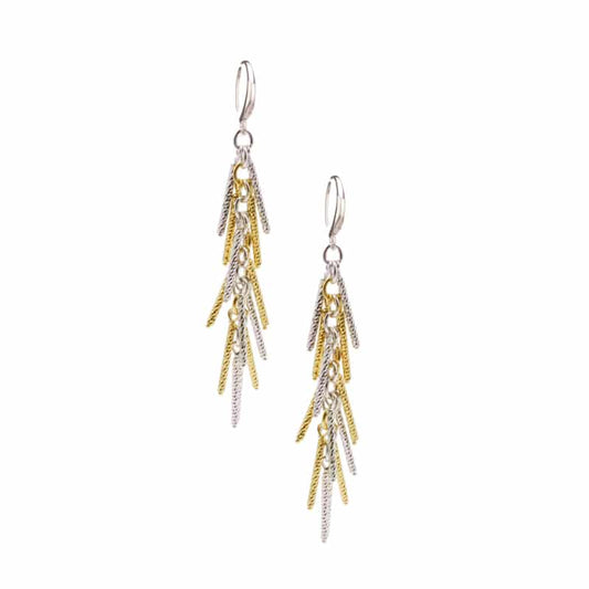 Sterling Silver and 14K Yellow Gold Plated Jacqueline Earrings by Frederic Duclos