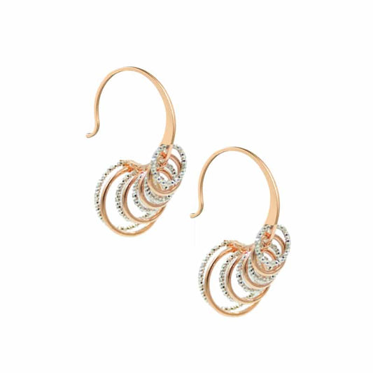 Sterling Silver And Rose Gold Plated Collette Earrings by Frederic Duclos