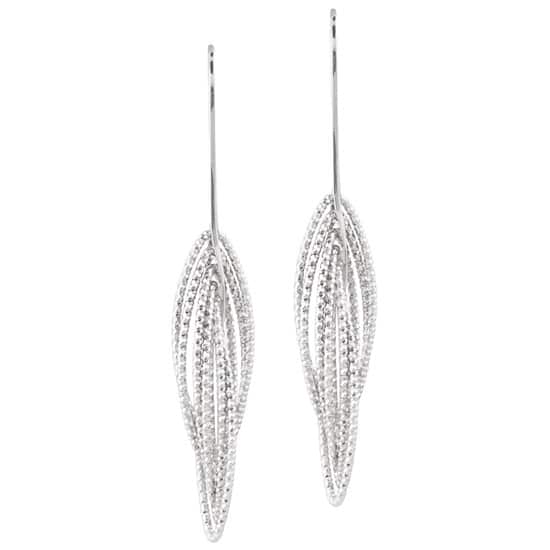 Sterling Silver Marquise Twist Earrings by Frederic Duclos