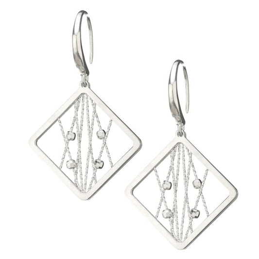 Sterling Silver Asteroid Earrings by Frederic Duclos