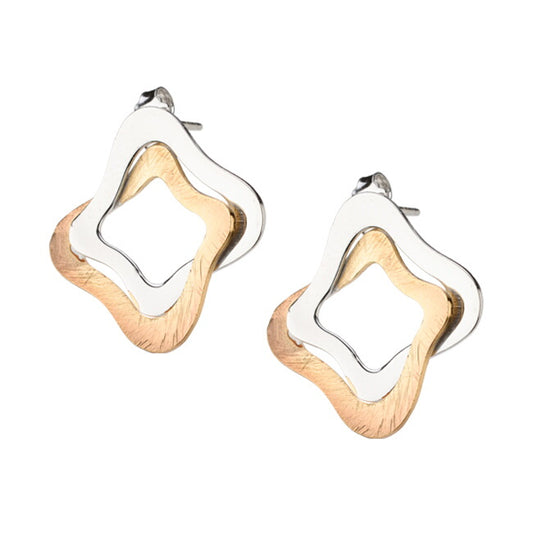 Sterling Silver & Yellow Gold Plated Yvonne Earrings by Frederic Duclos