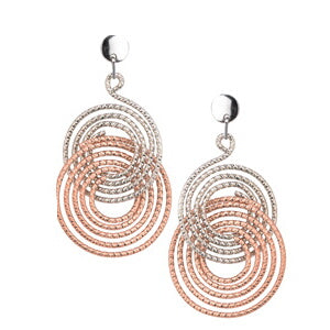 Sterling Silver Rose Gold Plated Elsa Earrings by Frederic Duclos