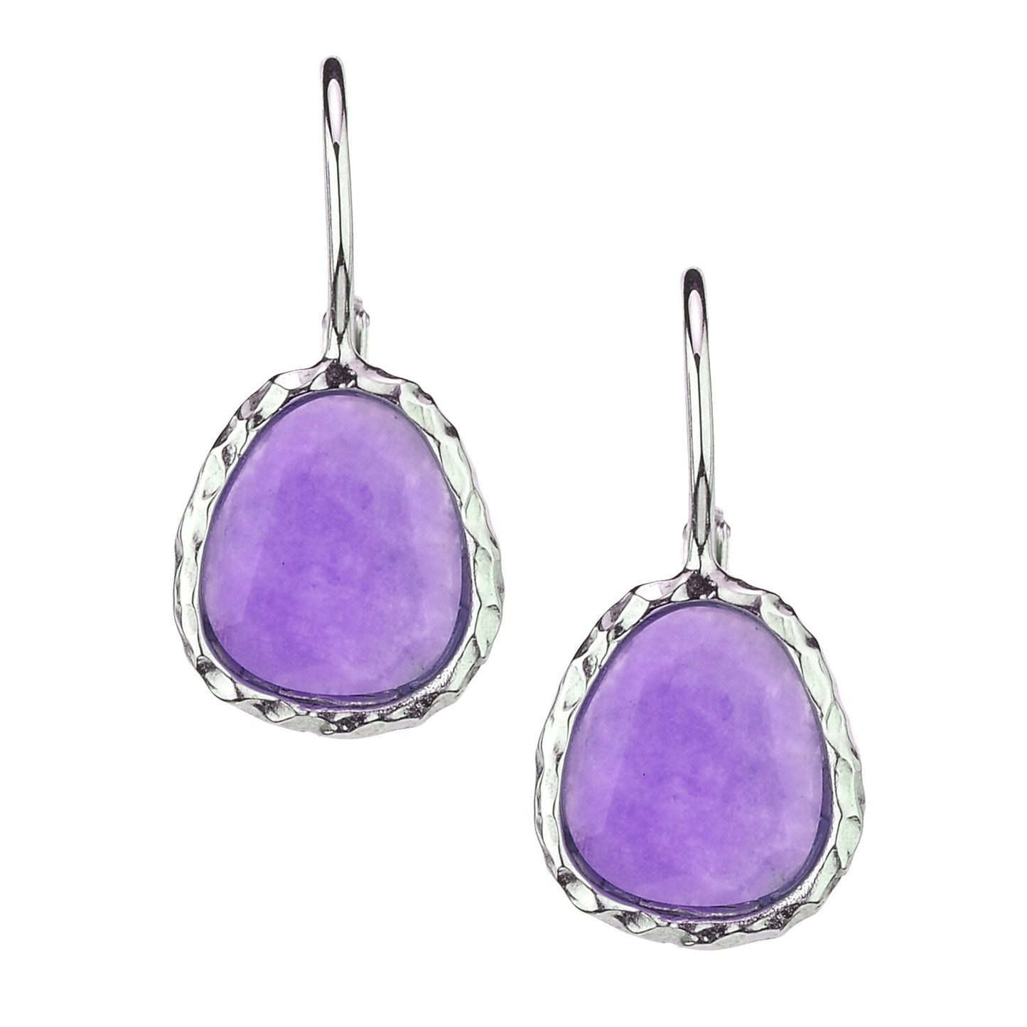 Sterling Silver Amethyst Earrings by Frederic Duclos