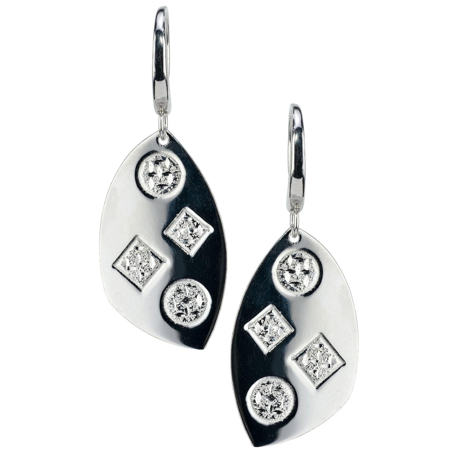 Sterling Silver Geometry Earrings by Frederic Duclos