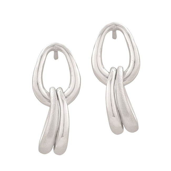 Sterling Silver Link Earring by Frederic Duclos