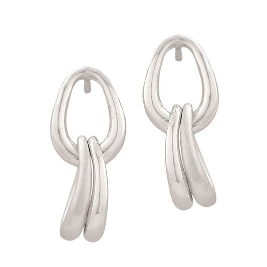 Sterling Silver Link Earring by Frederic Duclos