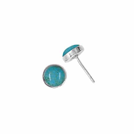 Sterling Silver Stud Earrings with Turquoise by Boma