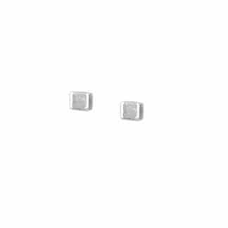 Sterling Silver Small Square Post Earrings by Boma