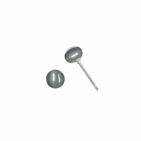 Sterling Silver Stud Earring with Grey Pearl by Boma