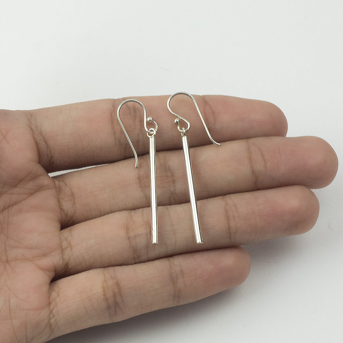 Sterling Silver Bar Dangle Earrings