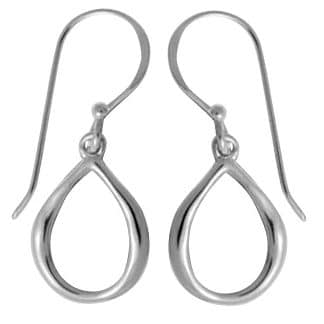 Sterling Silver Open Teardrop Earrings by Boma