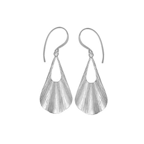 Sterling Silver Twisted Textured Dangle Earrings by Boma