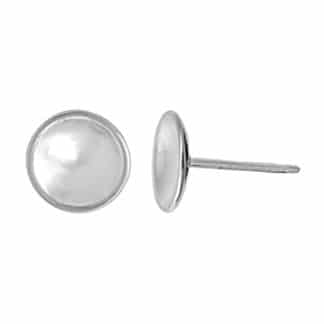 Sterling Silver Disk Stud Earrings by Boma