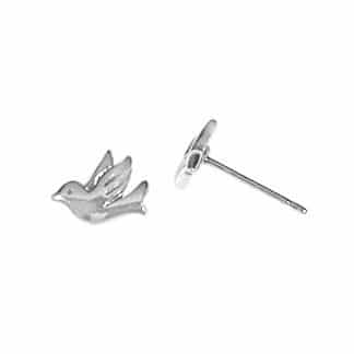 Sterling Silver Flying Bird Stud Earrings by Boma