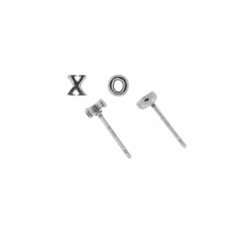 Sterling Silver XO Stud Earrings by Boma