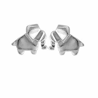 Sterling Silver Elephant Stud Earrings by Boma