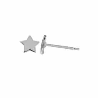 Simple Sterling Silver Star Stud Earrings by Boma