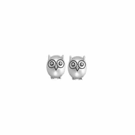 Sterling Silver Stud Earring with Owl by Boma