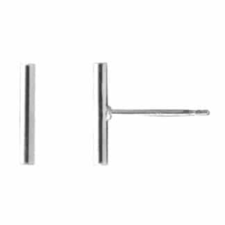 Sterling Silver Bar Stud Earrings by Boma